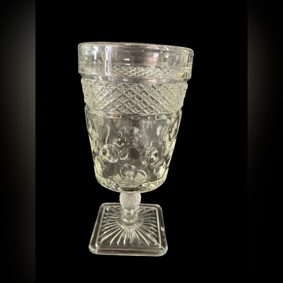 McKee Opal Clear Glass
Water Goblet 1950s Set Of 6
Gorgeous Criss-Cross Dot - Picture 5 of 10